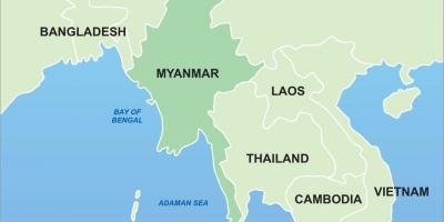 Myanmar ' ਤੇ ਏਸ਼ੀਆ ਦਾ ਨਕਸ਼ਾ