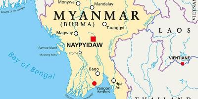 Myanmar ਦੇਸ਼ ਦਾ ਨਕਸ਼ਾ