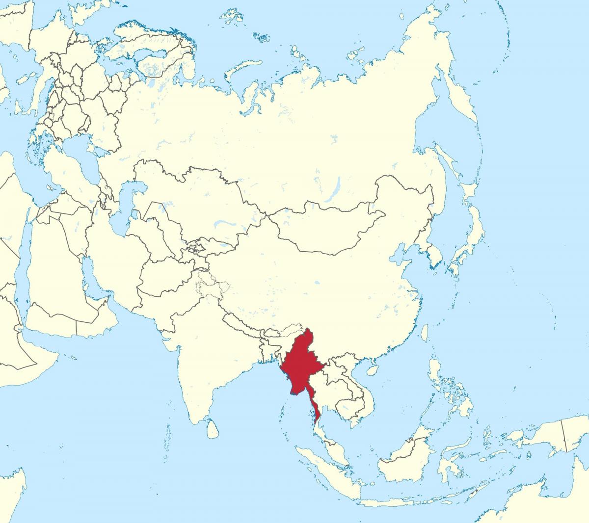 ਸੰਸਾਰ ਦਾ ਨਕਸ਼ਾ, Myanmar ਬਰਮਾ